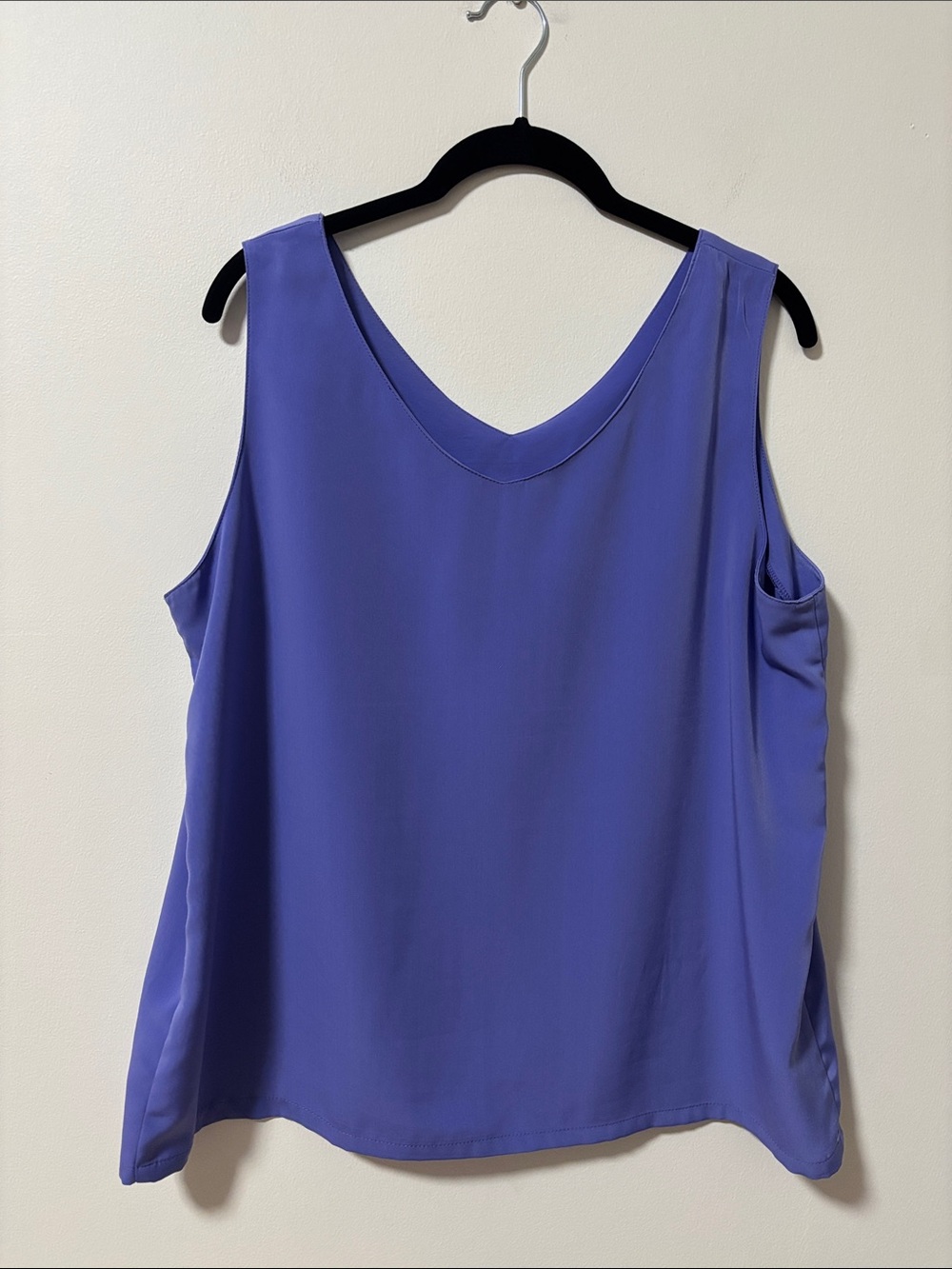 KORET (L) Vintage Sleeveless V-Neck Blouse Lilac Purple Sheen Tank Top - Picture 4 of 12